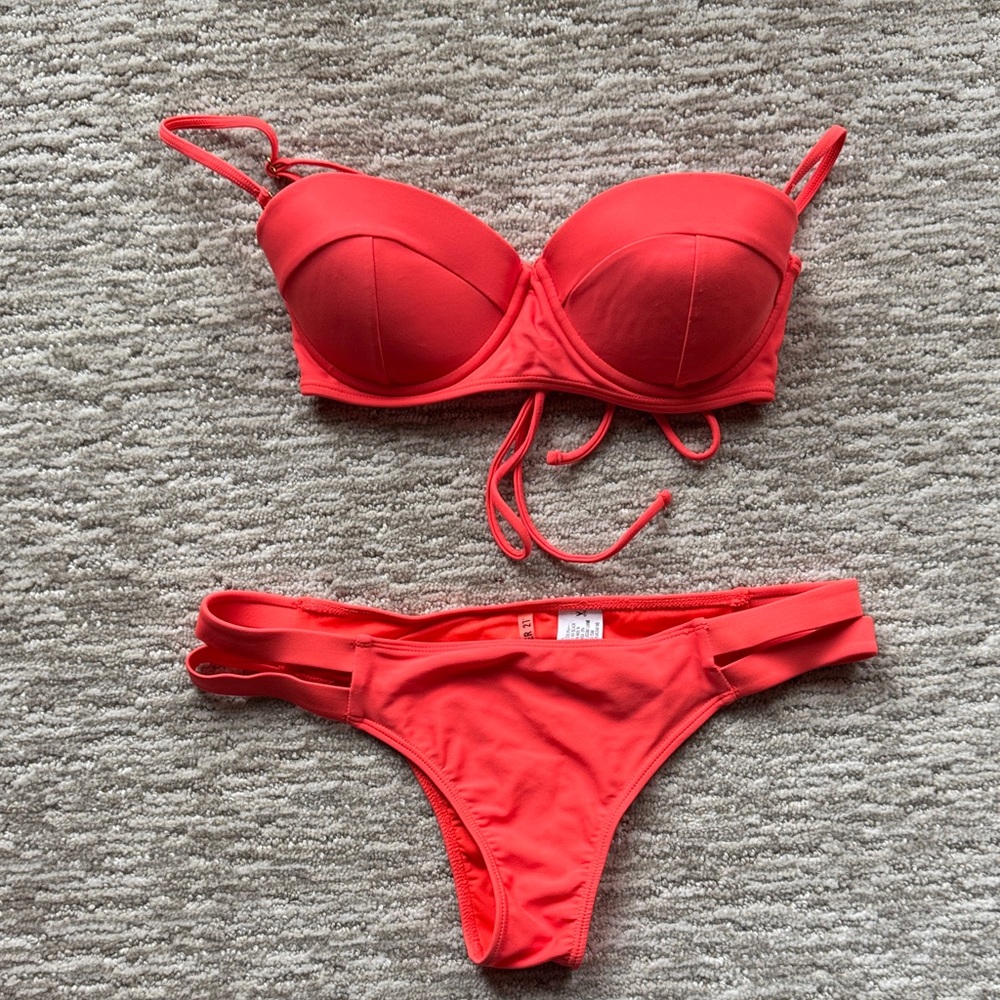 Forever 21 Coral Bikini Set